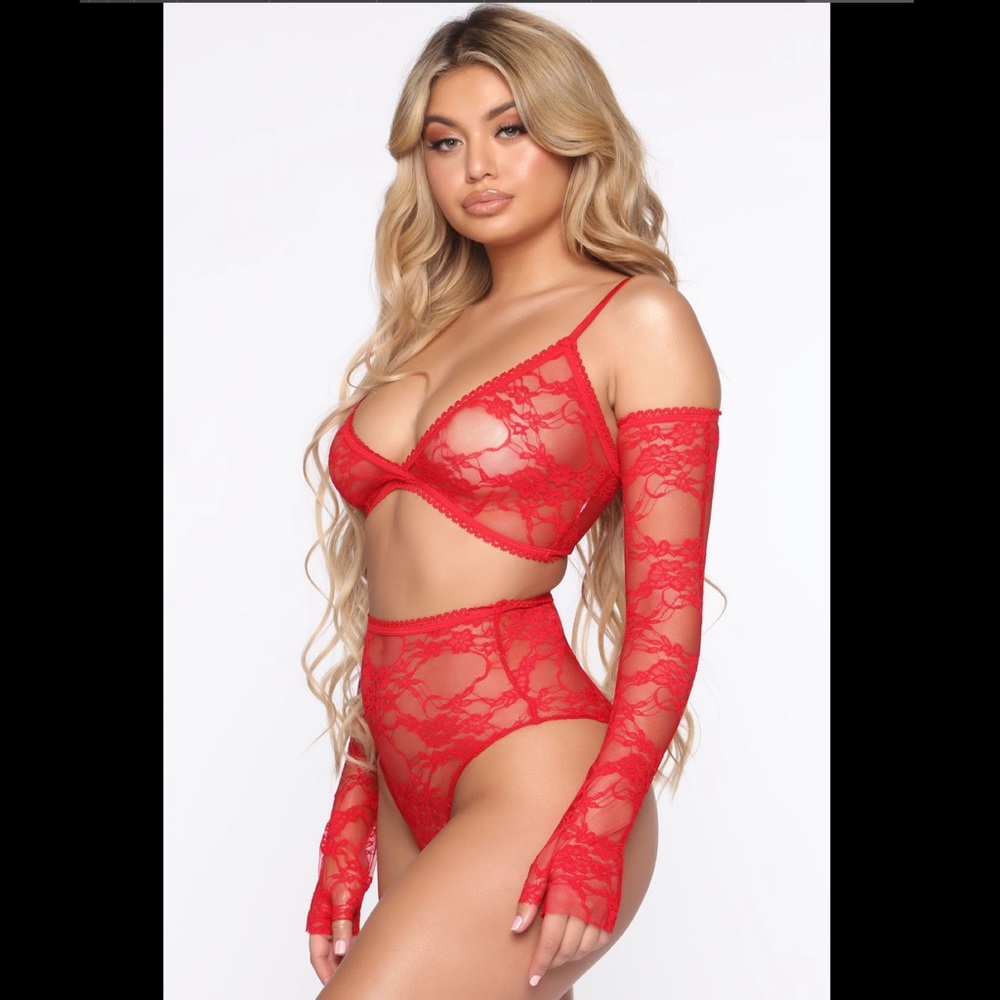 New - Feels Good Being Bad 3 Piece Lingerie Set
